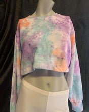 Load image into Gallery viewer, Tie Dye Crop Crew Neck Jumper