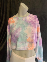 Load image into Gallery viewer, Tie Dye Crop Crew Neck Jumper- Multiple Colours